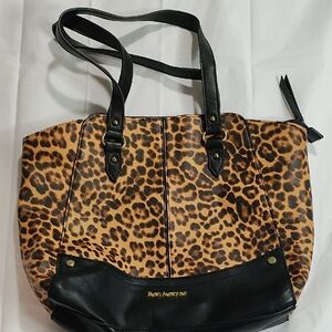 Betsey Johnson Brown and Black Leopard Print Tote